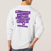 コンボ-男女同権主義/行儀が良い女性 Tシャツ (裏面)