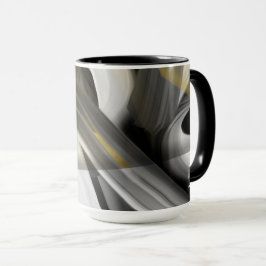 コンボMAG抽象芸術トレンドインテリアDecor Black マグカップ