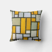 コンポジションイエローとグレー、モンドリアン クッション (裏面)