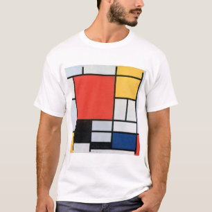 コンポジションレッド、イエロー、ブルー、ブラック、モンドリアン Tシャツ