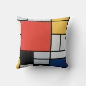 コンポジション赤、黄、青、黒、モンドリアン クッション (裏面)