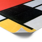 コンポジション赤、黄、青、黒、モンドリアン ポスター (角)