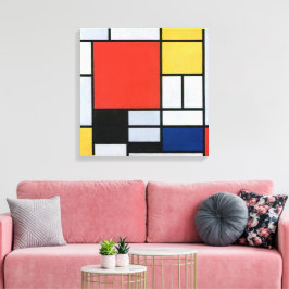 コンポジション赤、黄、青、黒 | Mondriaan | キャンバスプリント