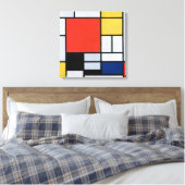コンポジション赤、黄、青、黒 | Mondriaan | キャンバスプリント (インサイチュ (寝室))
