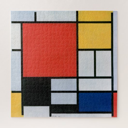 コンポジション赤、黄、青、黒 | Mondriaan | ジグソーパズル (縦)