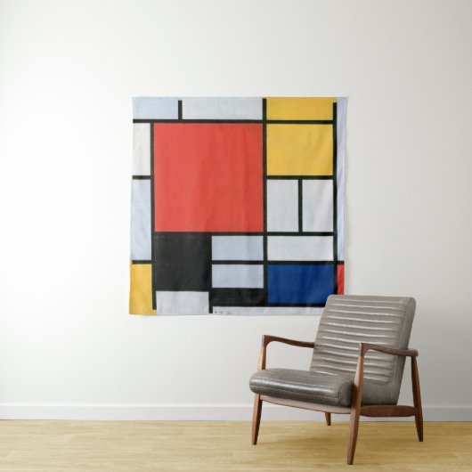 コンポジション赤、黄、青、黒 | Mondriaan | タペストリー (インサイチュ)