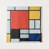 コンポジション赤、黄、青、黒 | Mondriaan | タペストリー (正面)