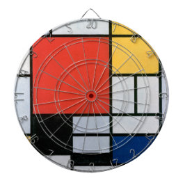 コンポジション赤、黄、青、黒 | Mondriaan | ダーツボード