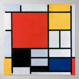 コンポジション赤、黄、青、黒 | Mondriaan | ポスター