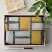 コンポジション黄色とグレー、モンドリアン 薄葉紙 (ギフト)