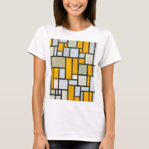コンポジション黄色とグレー、モンドリアン Tシャツ