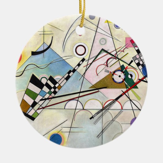 コンポジション8ワシリーカンディンスキー セラミックオーナメント (正面)