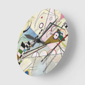 コンポジション8ワシリーカンディンスキー ラウンド壁時計 (傾斜)
