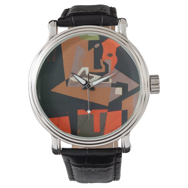 コンポジション(キャンバス上の油) 腕時計 (正面)