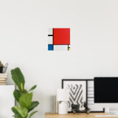 コンポジションII （赤、青、黄） -モンドリアン ポスター (ホームオフィス)