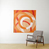 コンポジションNo. 43 – オレンジ色モノクロ タペストリー (インサイチュ)