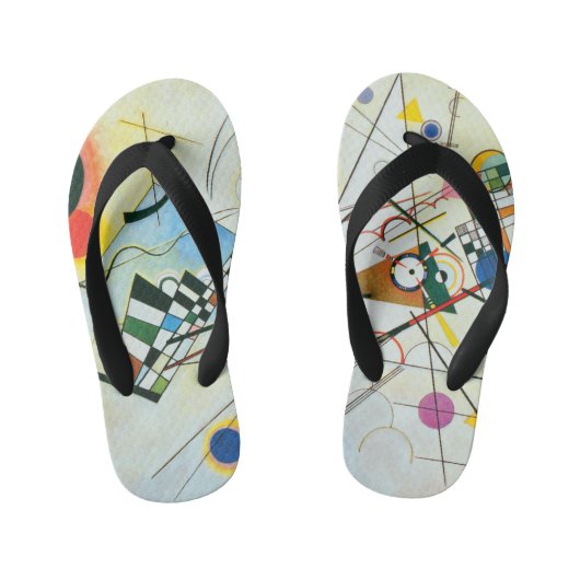 コンポジションVIII by Wassily Kandinsky キッズビーチサンダル (フットベッド)