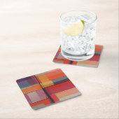 コンポジティモダンング抽象芸術アートワーク スクエアペーパーコースター (インサイチュ)