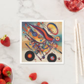 コンポジティモダンング抽象芸術アートワーク スタンダードカクテルナプキン (インサイチュ)