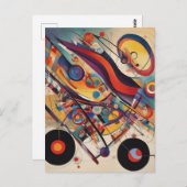 コンポジティモダンング抽象芸術アートワーク ポストカード (正面/裏面)