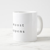 コンポストがコーヒーのマグカップを起こす ジャンボコーヒーマグカップ (正面右)