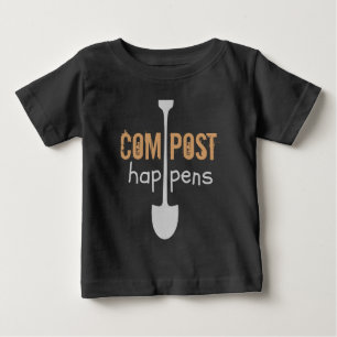 コンポストはムッシュ・ユーモア・ショベルを起こす ベビーTシャツ