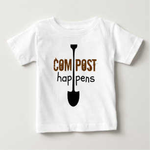 コンポストはムッシュ・ユーモア・ショベルを起こす ベビーTシャツ