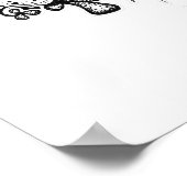 コンポスト曼荼羅 – 黒オン白 ポスター (角)