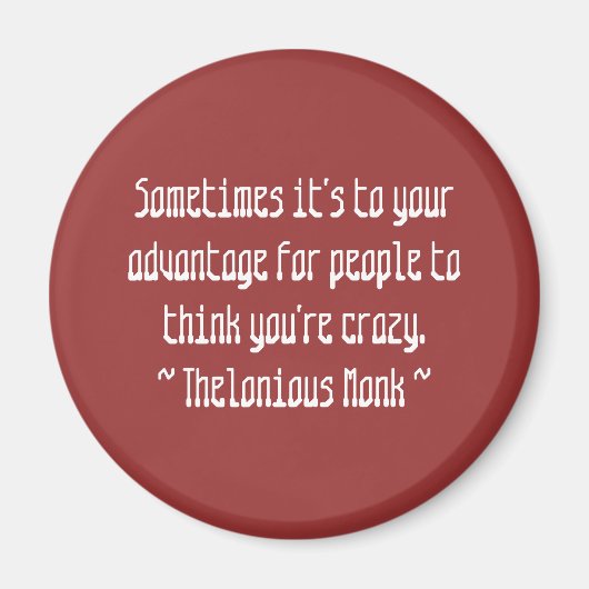 コンポーザおもしろい引用文 – 僧侶 マグネット (正面)