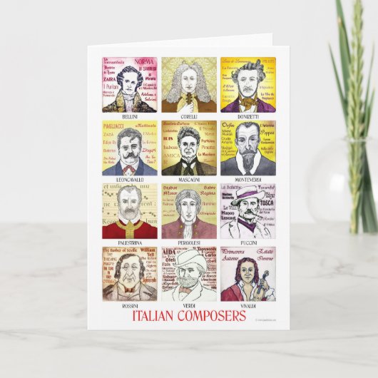コンポーザイタリアンーのグリーティングカード カード (正面)