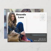 コンポーネントカードメーラーヘッドショットが適用されたカード ポストカード (正面/裏面)