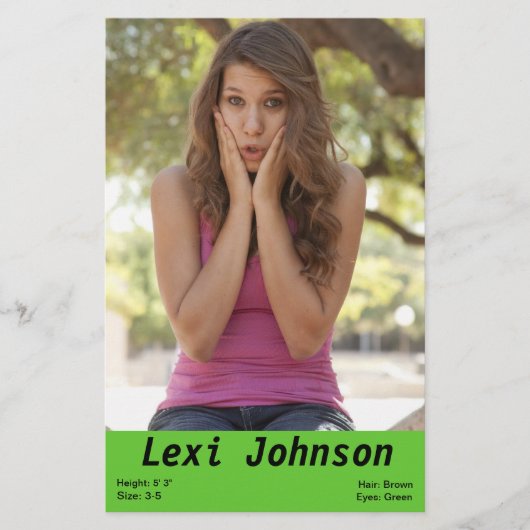 コンポ手頃ントカードのモデルとアクター チラシ (正面)