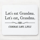 コンマが生命を救う祖母を食べよう マウスパッド (正面)