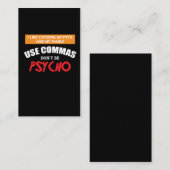 コンマのおもしろいな文法英語の先生を使用して下さい 名刺 (正面/裏面)