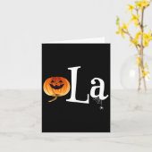 コンマラカマおもしろいラハリスハロウィーンパンプキンメンズ カード (黄色い花)