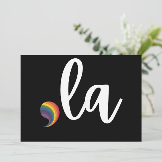 コンマラカマラハリスプライドレインボーLGBQゲイ 招待状 (スタンド正面)