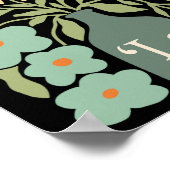 コンマラパステルBohoフラワーカマラハリスマダムP ポスター (角)