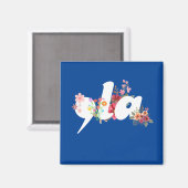 コンマラフローラカマラハリスプレジデントフラワーズ マグネット (正面/裏面)