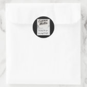 コンマ私はあなたを愛してごめんなさい私はごめんなさい ラウンドシール (バッグ)