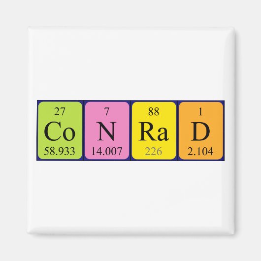 コンラッド周期表名磁石 マグネット (正面)