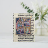 コンラッド3世を描いた歴史的イニシャル「C」 ポストカード (スタンド正面)