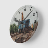 コンレイルは悪い一日だった ラウンド壁時計 (傾斜)