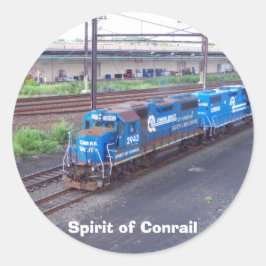 コンレールの精神 – GP38 - PRR #2943 in Blue 絵を描 ラウンドシール