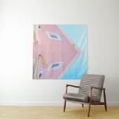 コン絵を描絵を描クリート建築物 タペストリー (インサイチュ(横))