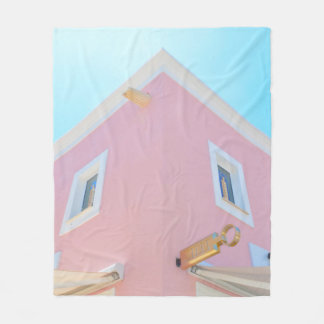 コン絵を描絵を描クリート建築物 フリースブランケット