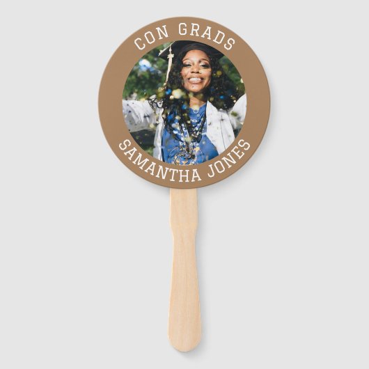 コン・グレーズシンプル大学院写真モダン卒業 ハンドファン (裏面)