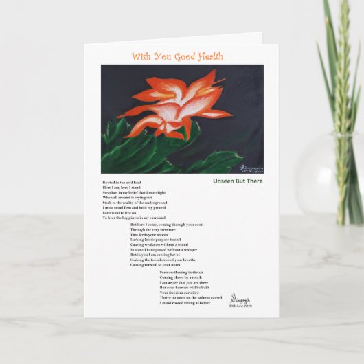 コヴィッドのご健康をお祈りします シーズンカード (正面)