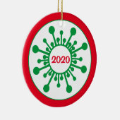 コヴィド・オーナメント- 2020年の宿泊年 セラミックオーナメント (右)
