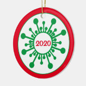 コヴィド・オーナメント- 2020年の宿泊年 セラミックオーナメント (左)