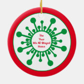 コヴィド・オーナメント- 2020年の宿泊年 セラミックオーナメント (裏面)